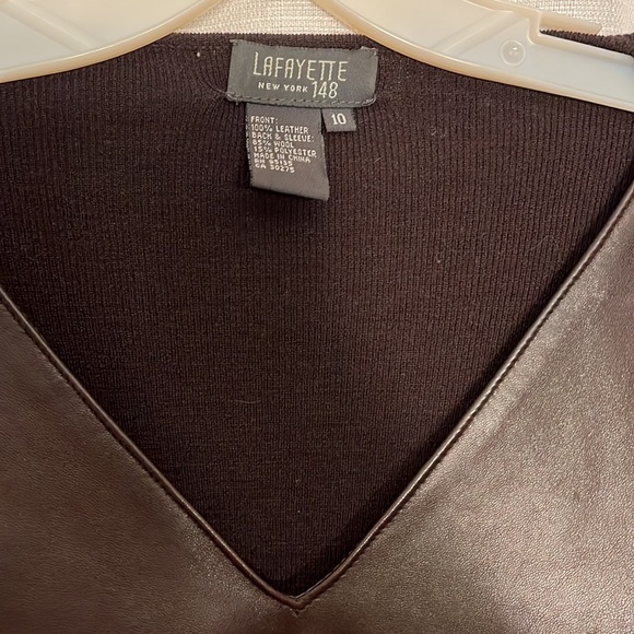 Perfect condition Lafayette 148 New York suede and blend sweater - Picture 2 of 4